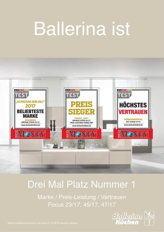 Ballerina ist dreimal Nummer 1!